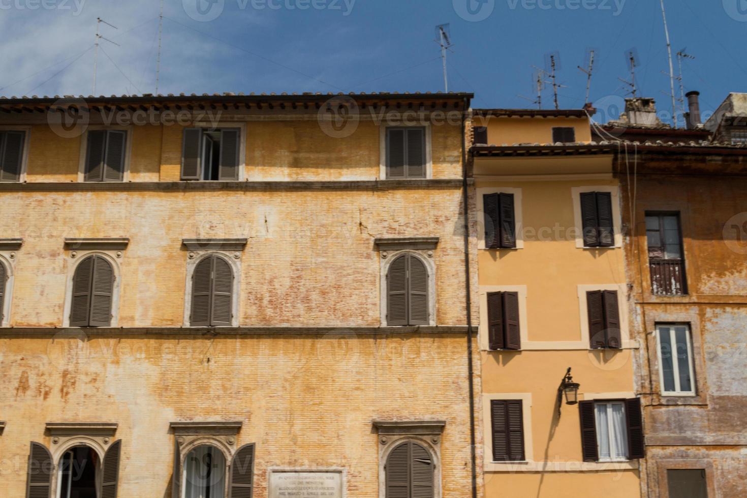 Rom, Italien. typiska arkitektoniska detaljer i den gamla staden foto