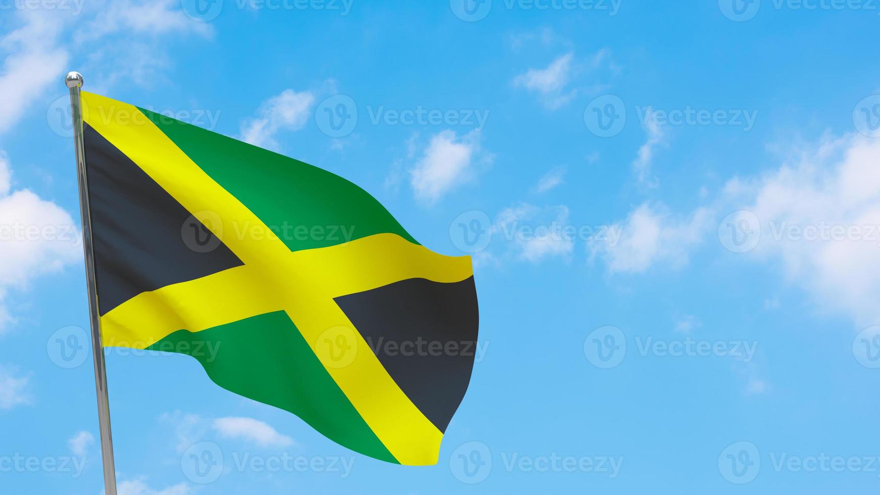 jamaica flagga på stång foto