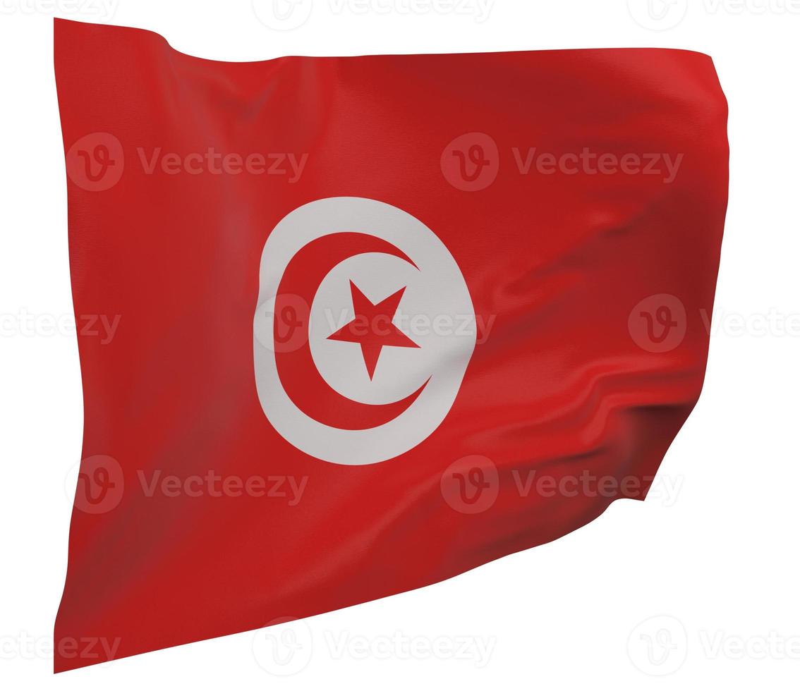 tunisien flagga isolerade foto