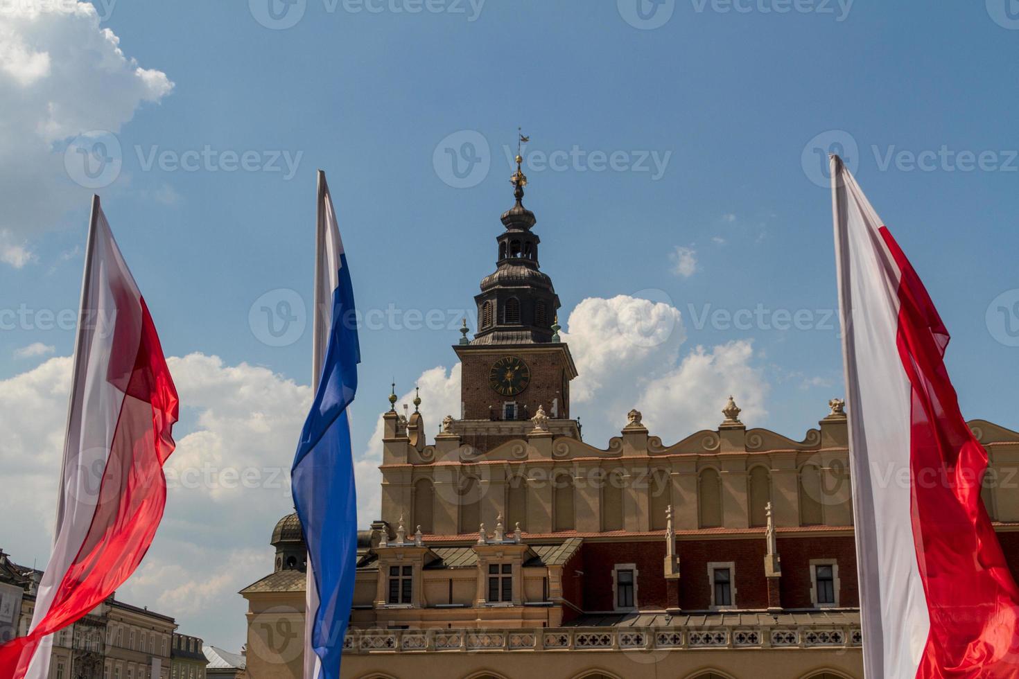 Sukiennice byggnad i Krakow, Polen foto