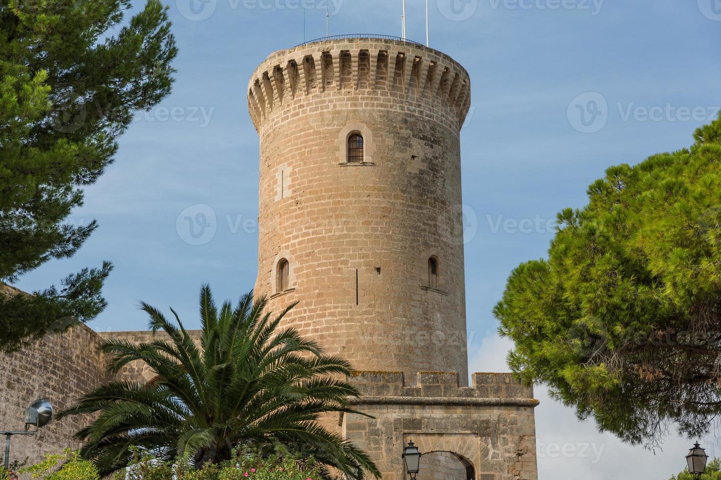 bellver castle castillo tower på mallorca vid palma de mallorca balearerna foto