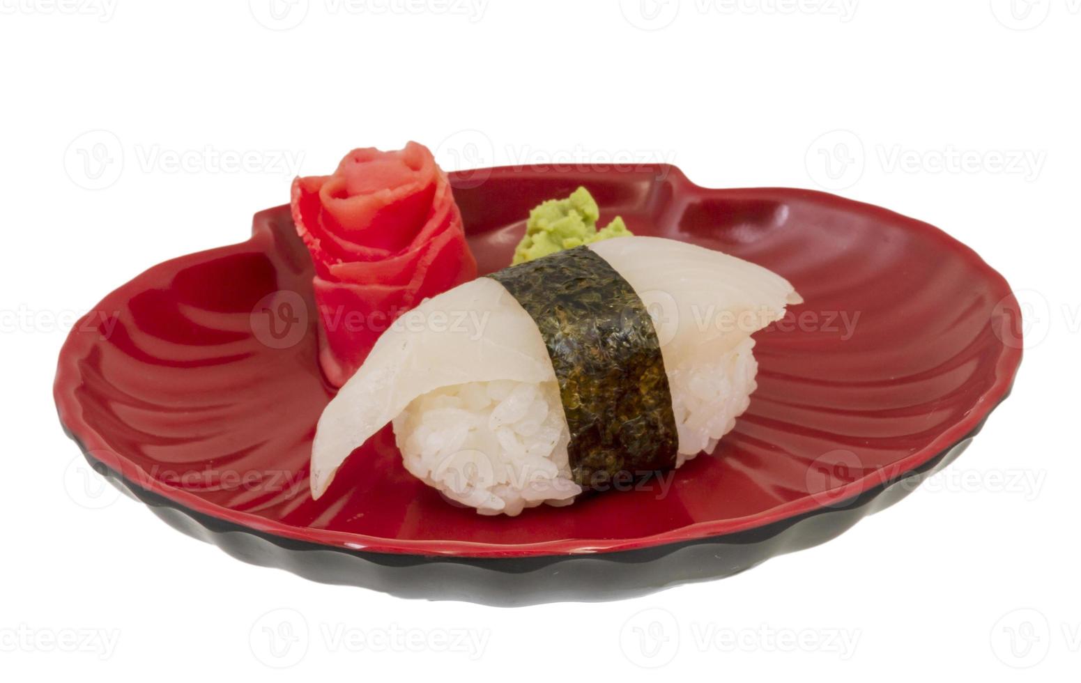 vit fisk sushi foto