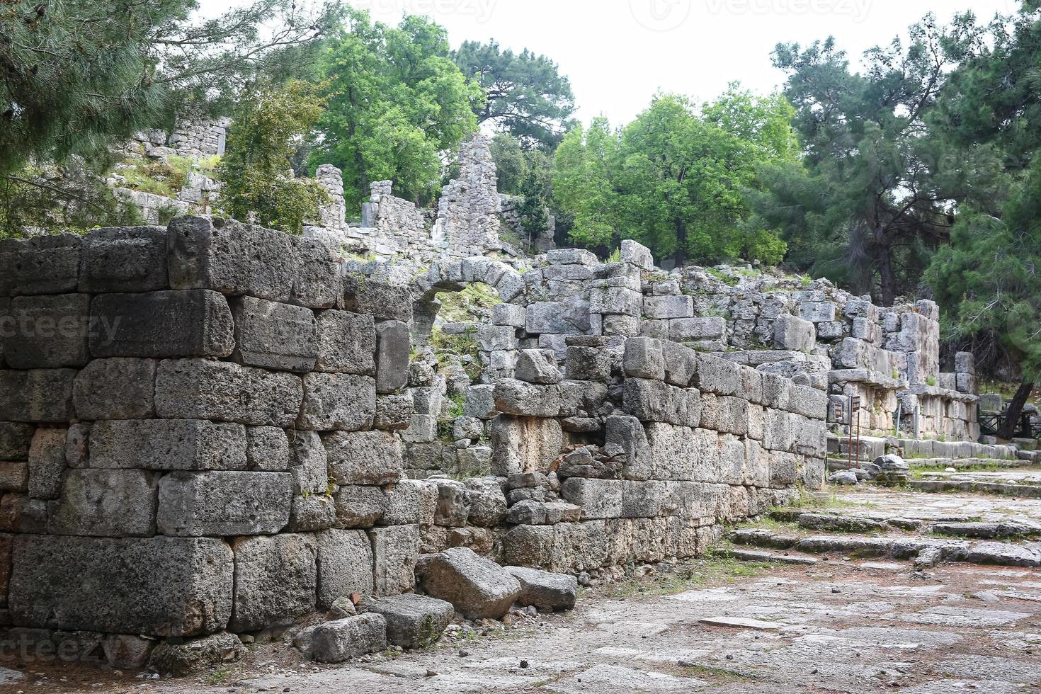 phaselis ruiner i Turkiet foto