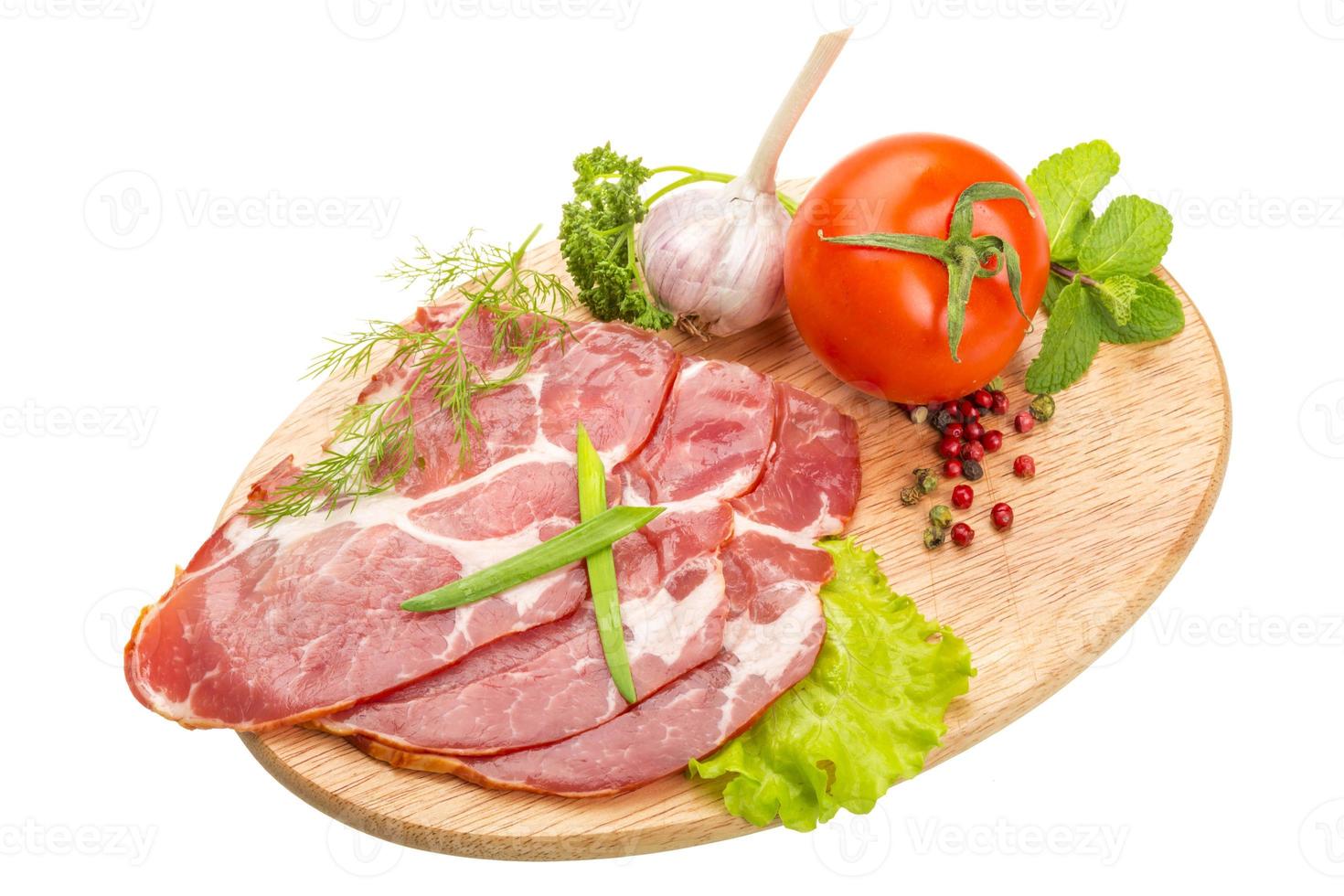 bacon med grönsaker foto