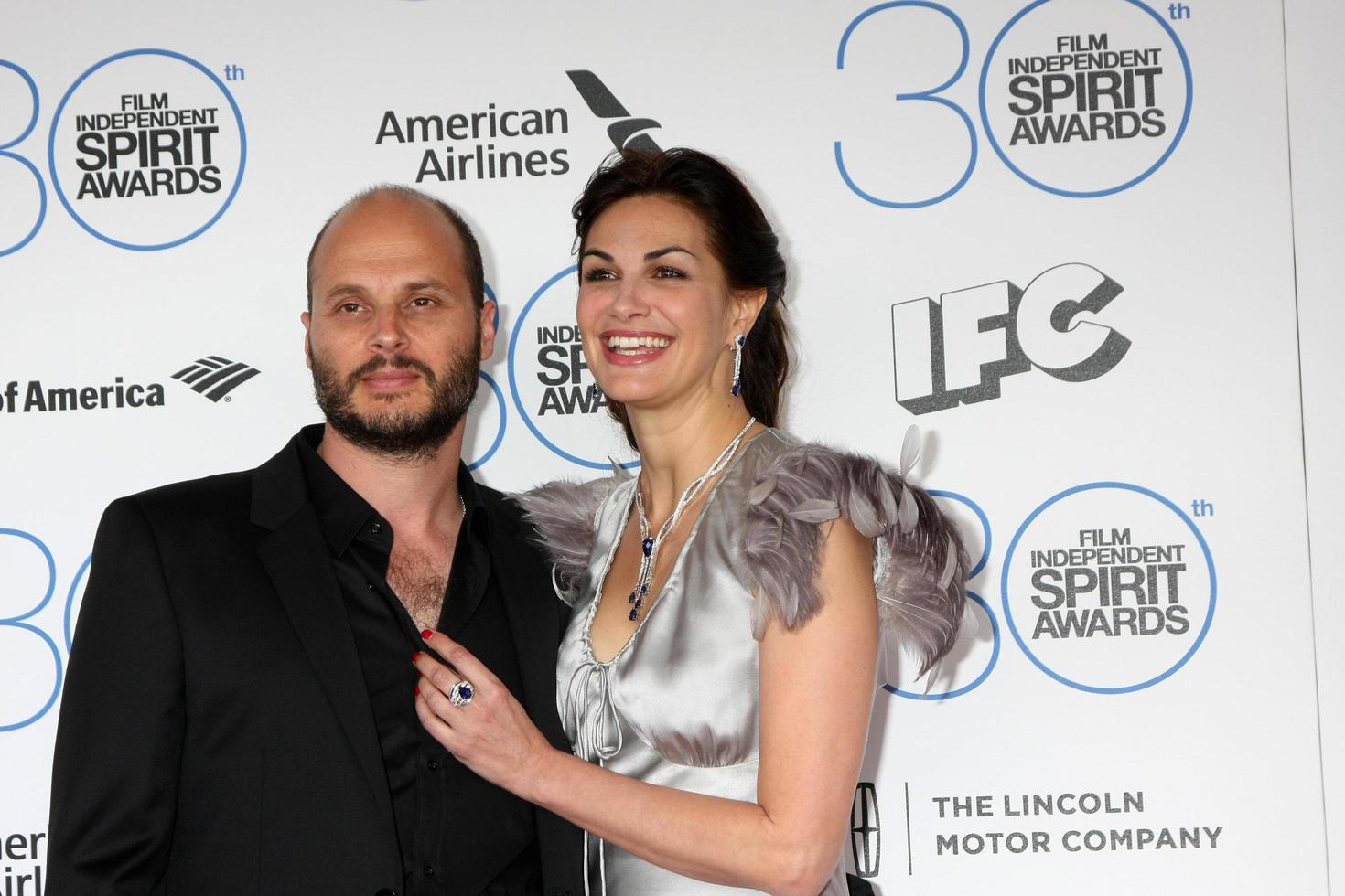 los angeles, 21 feb - fabrice du welz, helena noguerra vid den 30:e filmen independent spirit awards i ett tält på stranden den 21 februari 2015 i santa monica, ca. foto