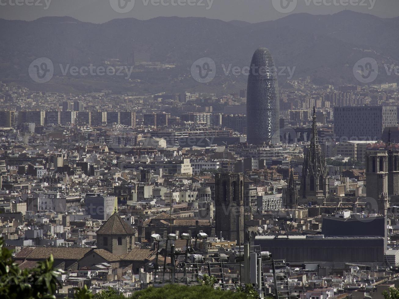 staden barcelona i spanien foto