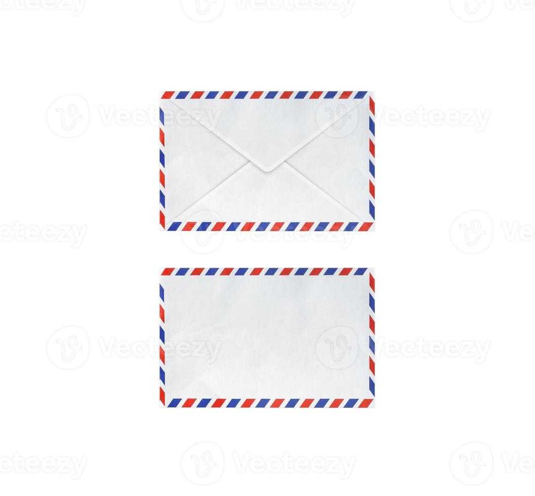 post kuvert på vit bakgrund foto