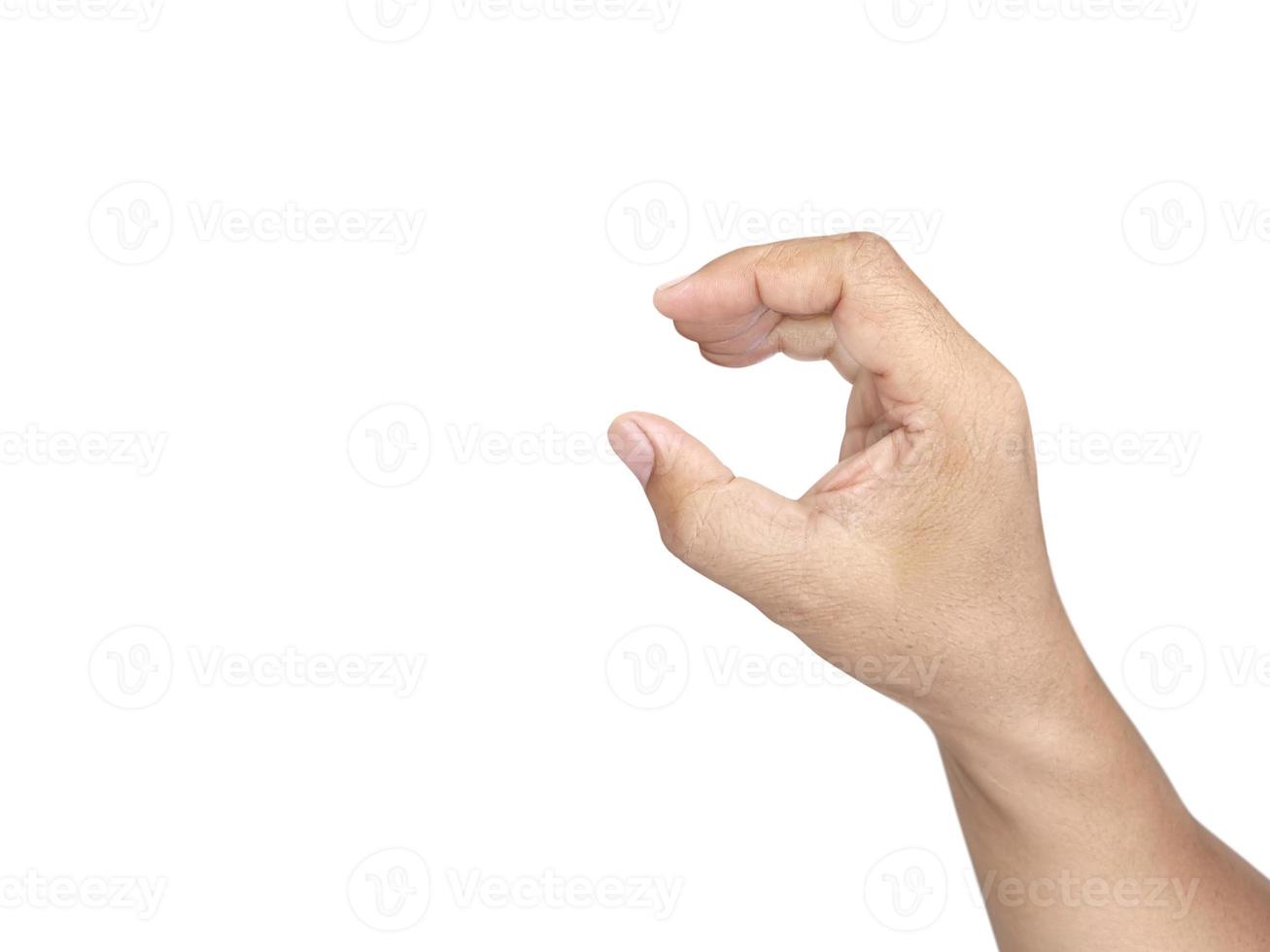 en man hand, isolerad på vit bakgrund foto