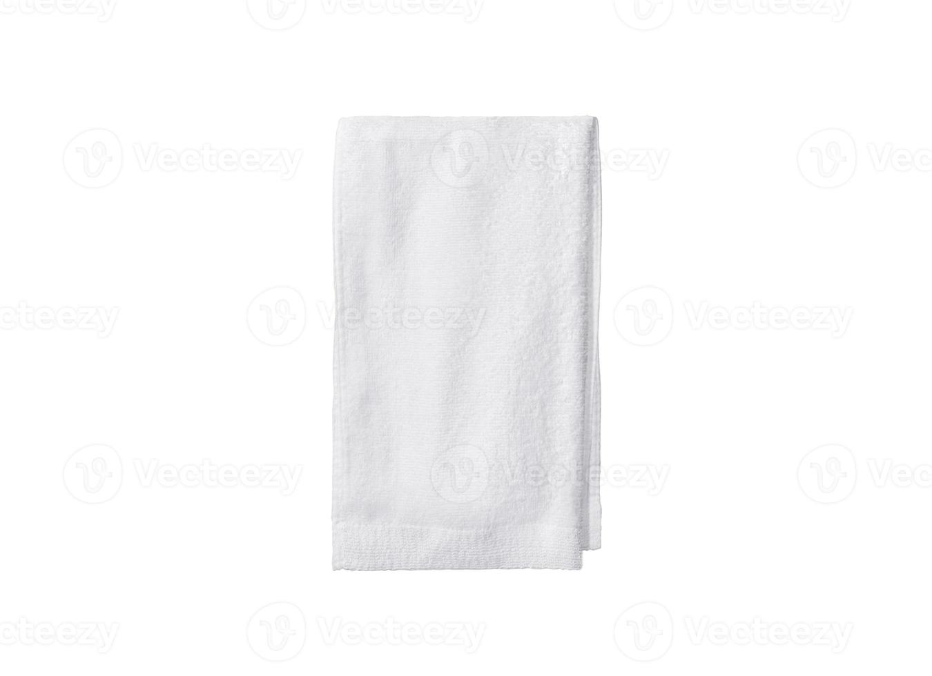 vit handduk på vit bakgrund foto