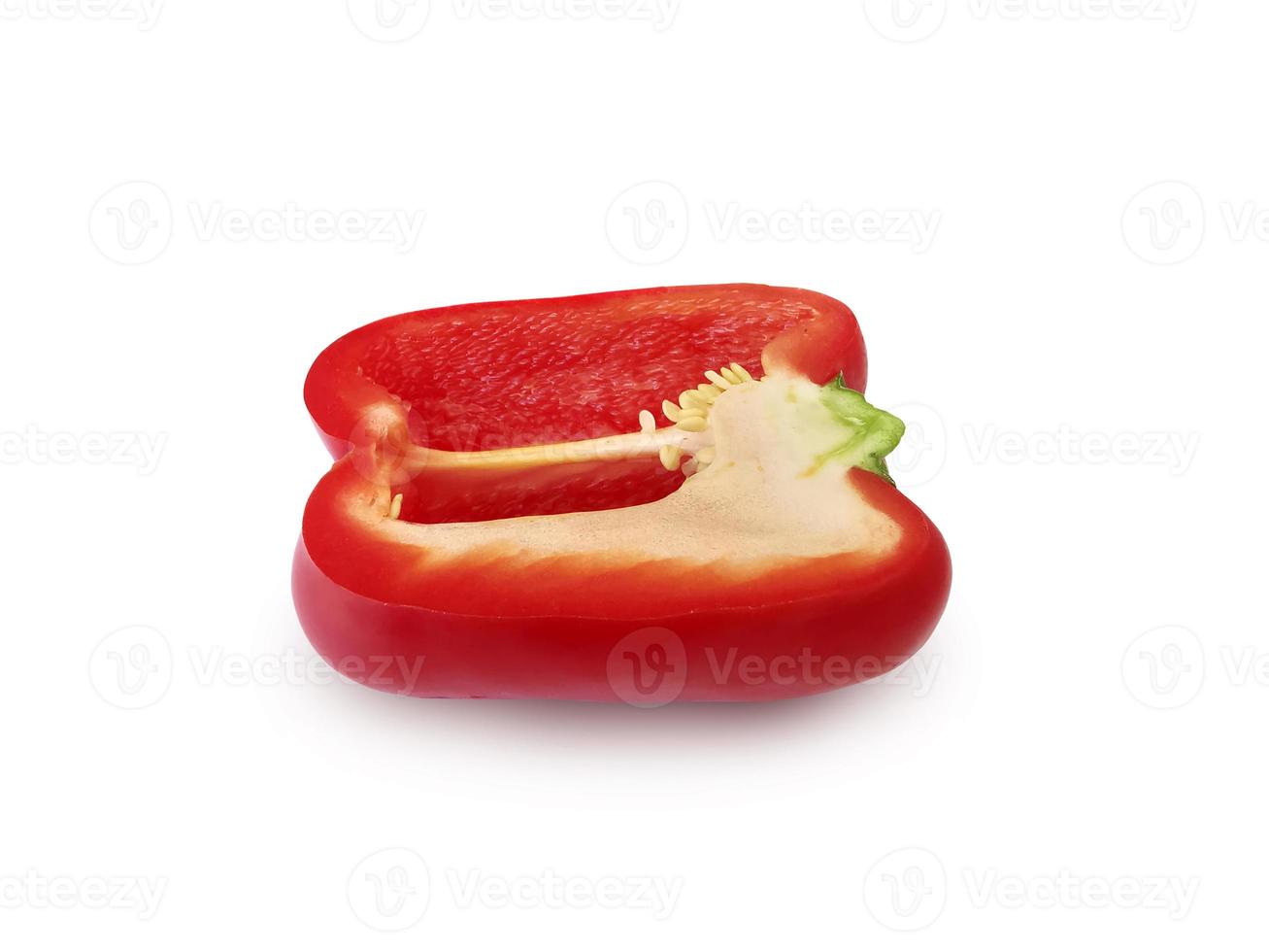röd paprika isolerad på vit bakgrund foto