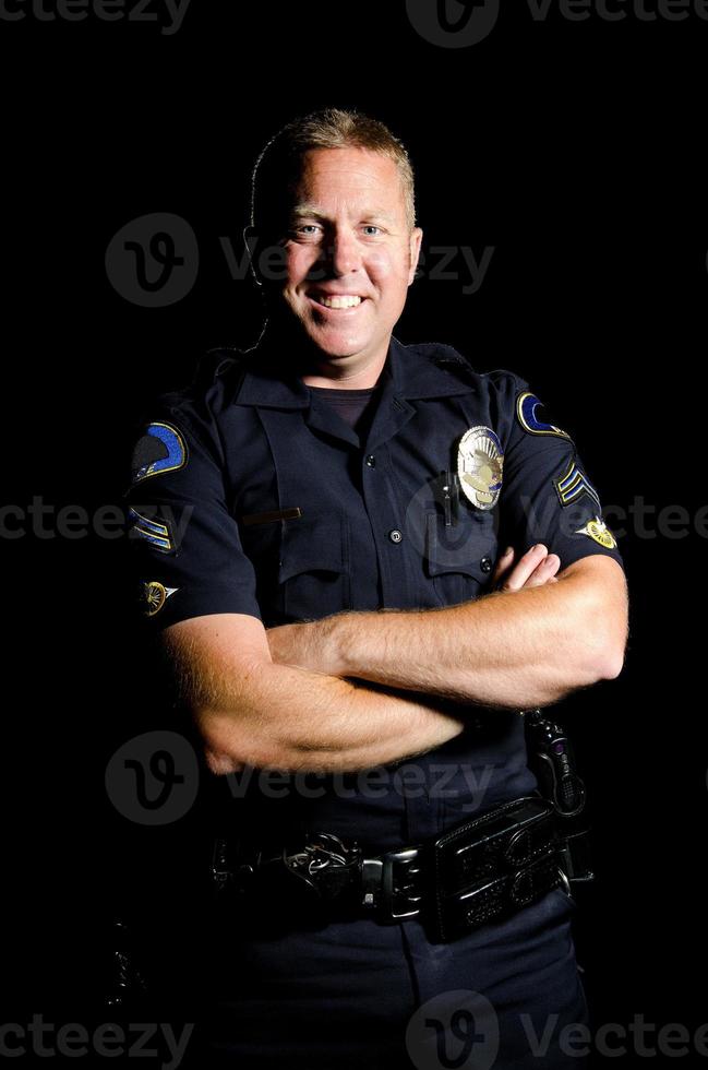 leende officer foto
