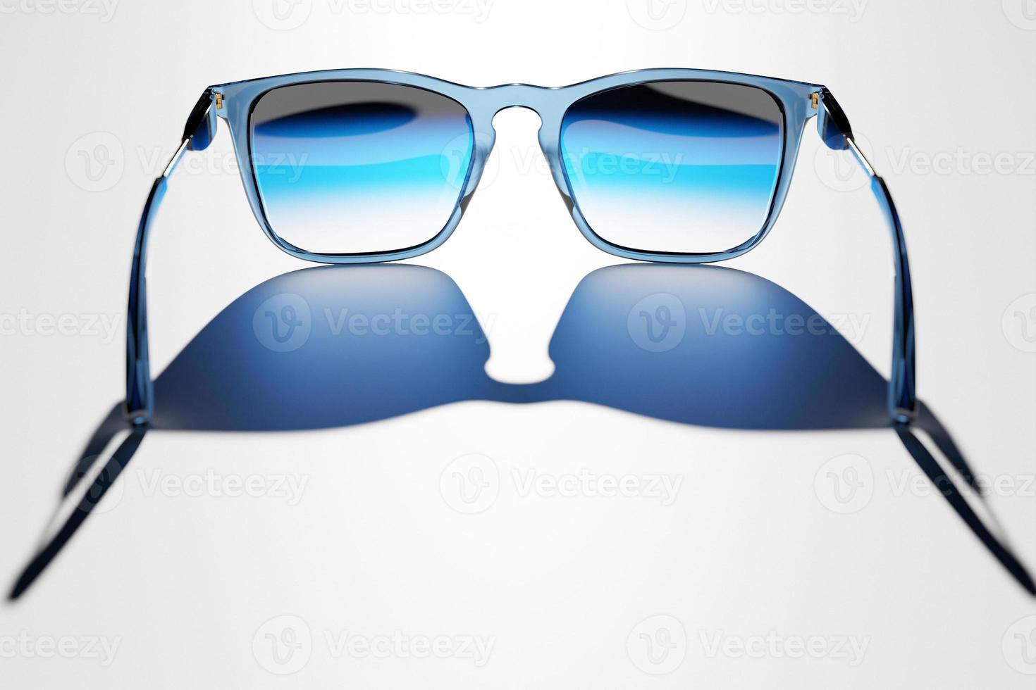 3D-illustration av svarta hipster solglasögon på isolerad bakgrund foto