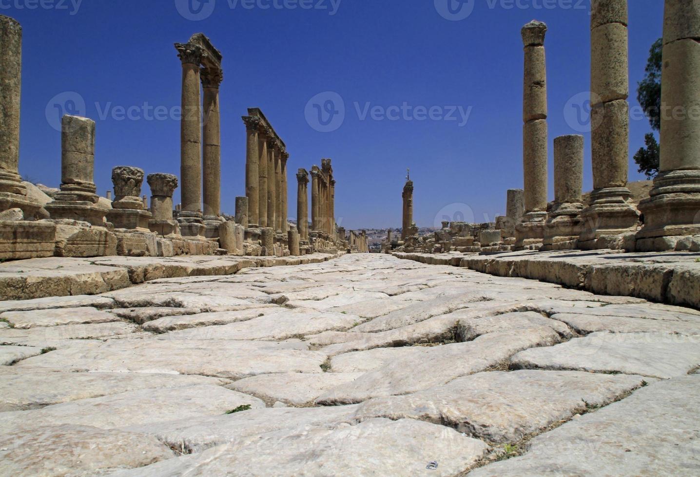 jerash - de episka romerska ruinerna i jordan foto