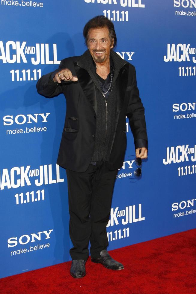 los angeles, 6 nov - al pacino på jack and jill premiär på byteatern den 6 november 2011 i Westwood, ca. foto