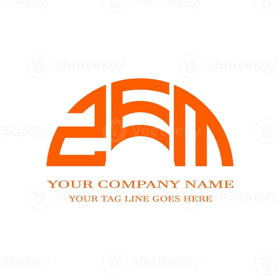 Zem letter logotyp kreativ design med vektorgrafik foto