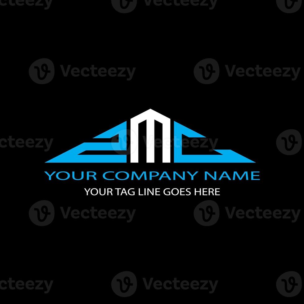 zmc letter logotyp kreativ design med vektorgrafik foto