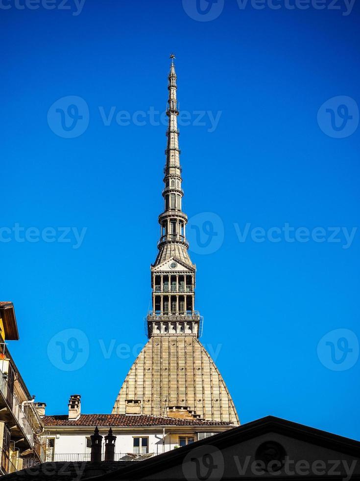 hdr mole antonelliana i turin foto