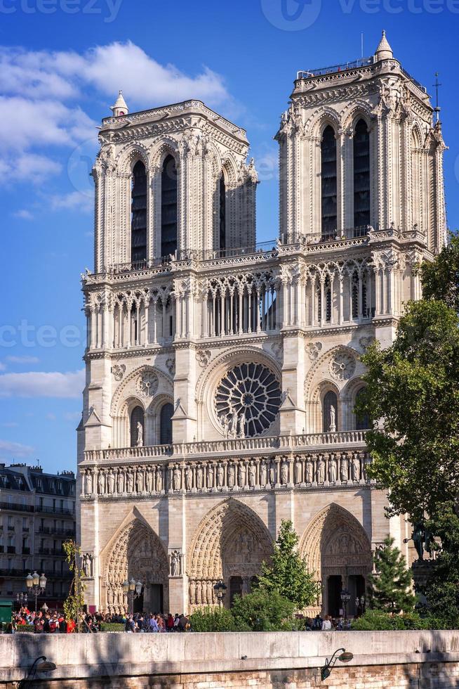 fasad av Notre Dame de Paris, Frankrike foto