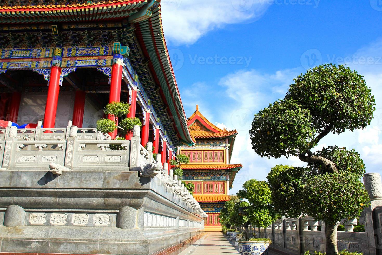 traditionell kinesisk stil tempel på wat leng-noei-yi foto