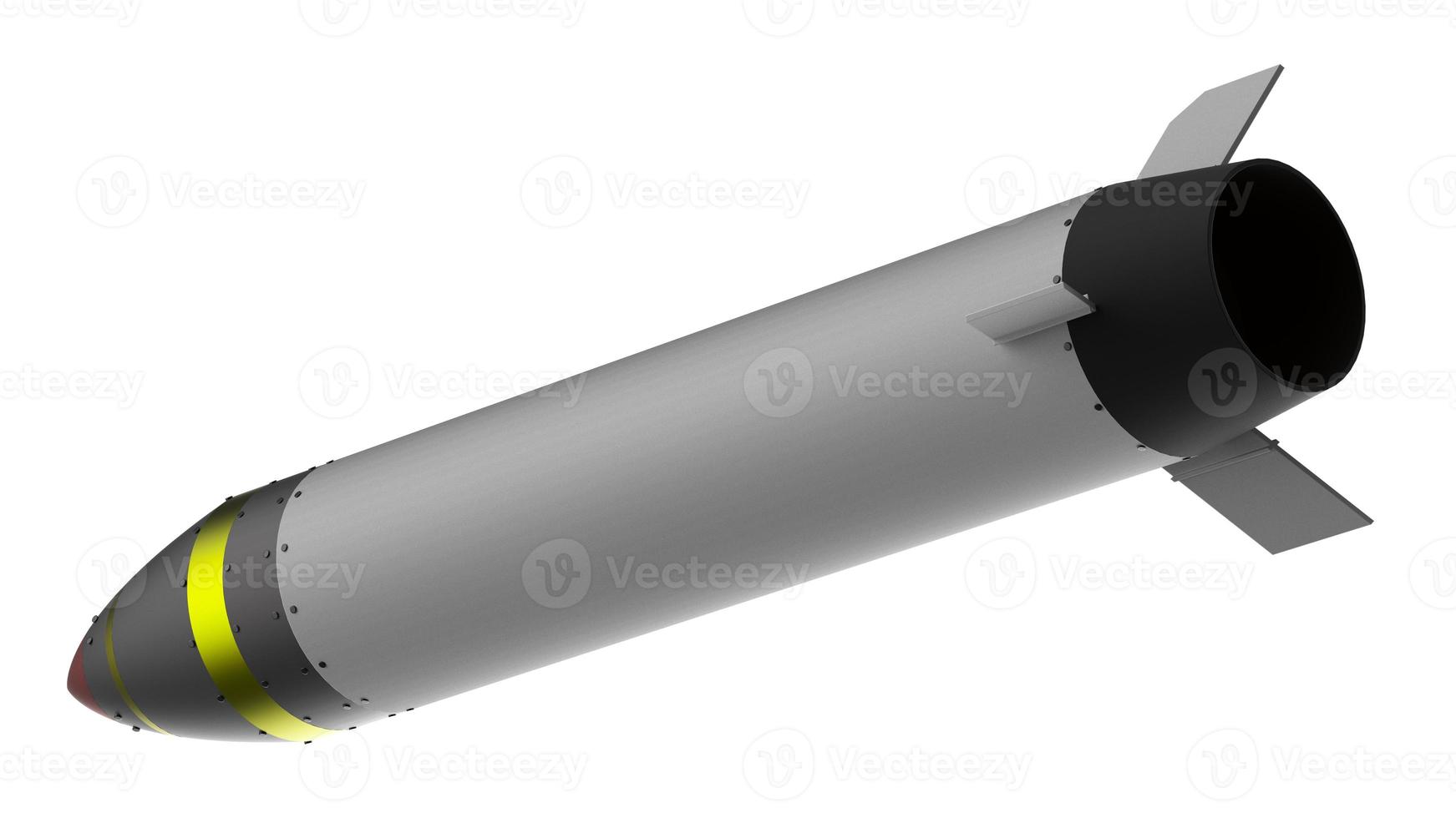 raket missil krig konflikt ammunition stridsspets kärnvapen militära vapen nuke 3d illustration rymdskepp foto