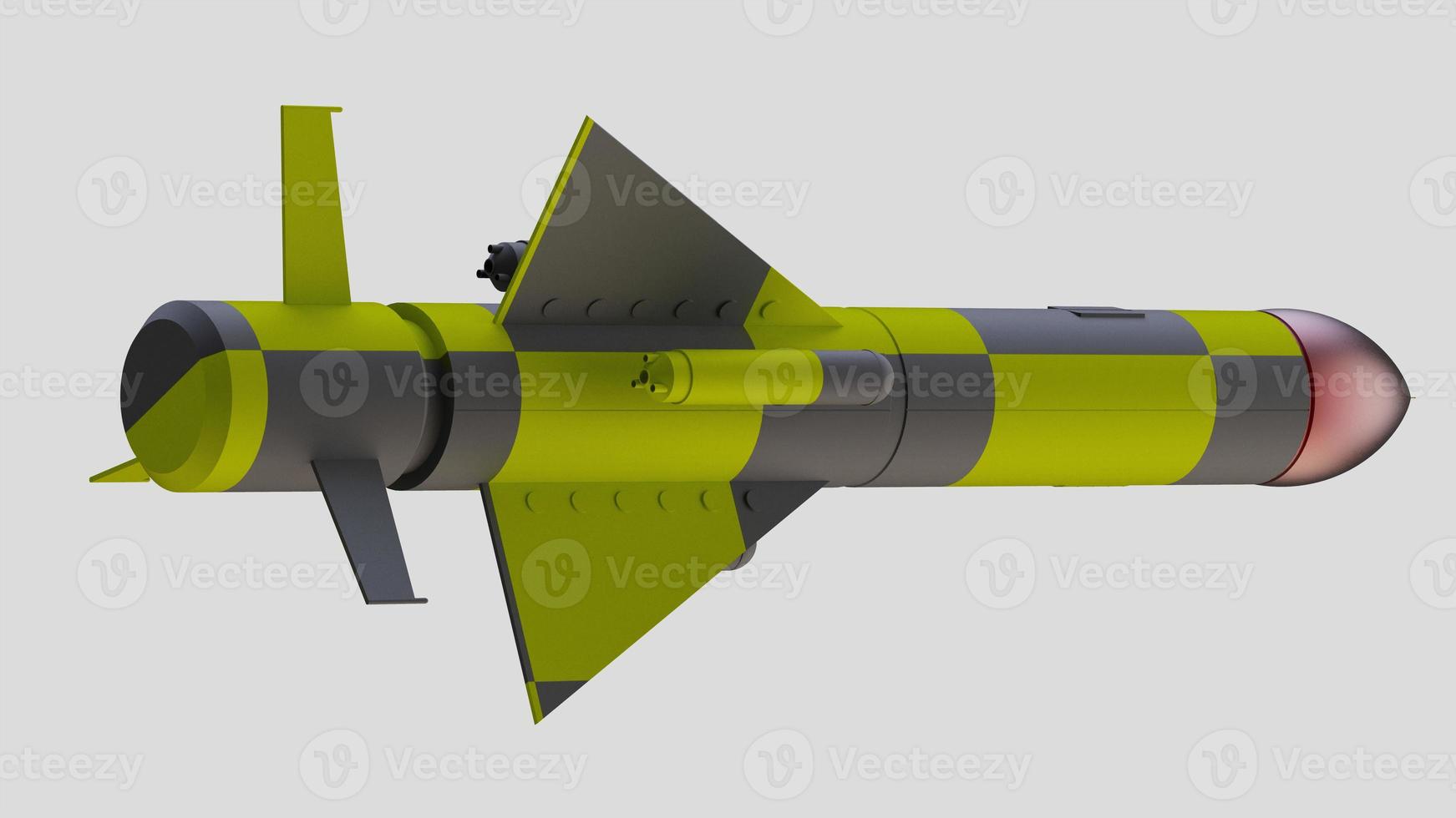 raket missil krig konflikt ammunition stridsspets kärnvapen militära vapen nuke 3d illustration rymdskepp foto