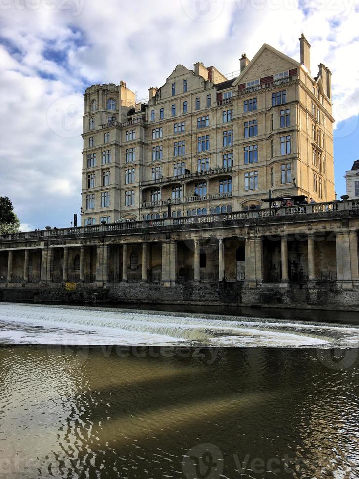 utsikt över badstaden i eftermiddagssolen foto