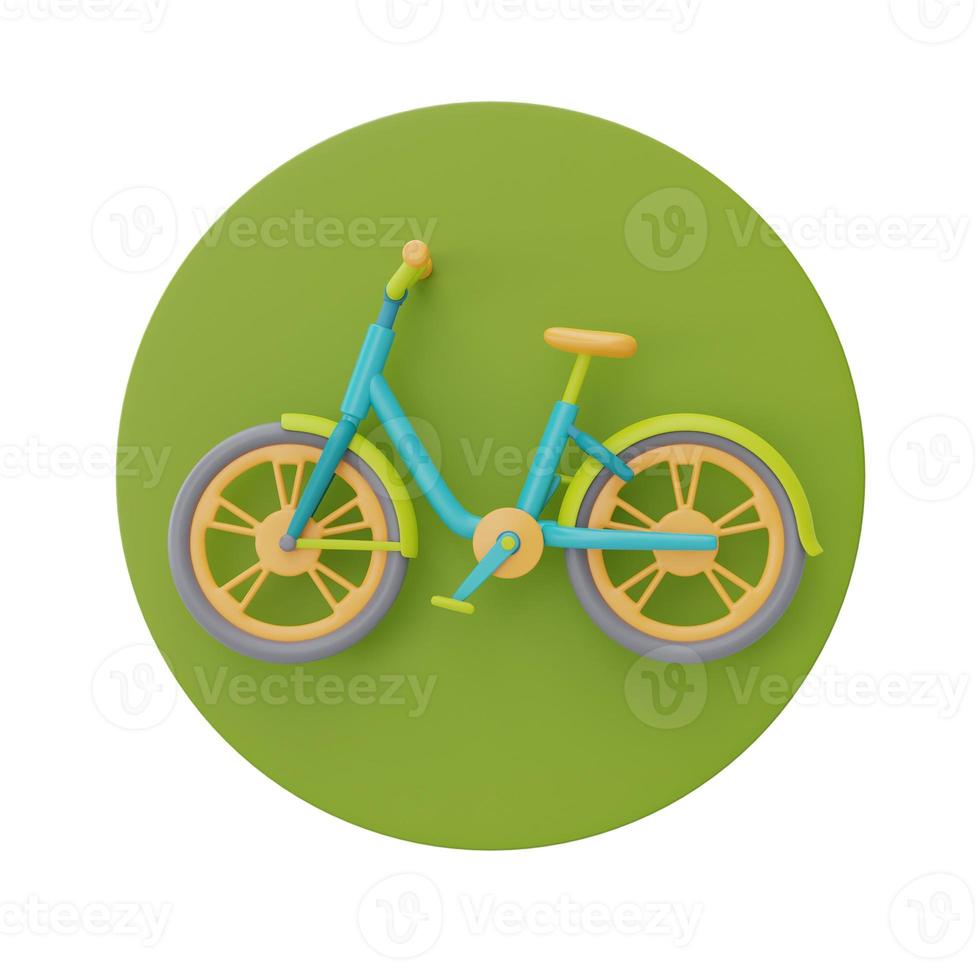 cykelsymbol, miljövänliga innovationer, ren energi, 3d-rendering. foto