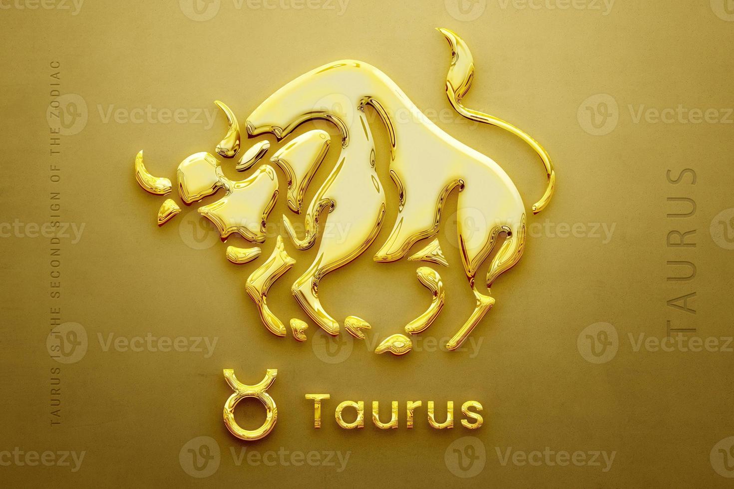 tauruszodiac astrologi tecken. 3d render illustration foto
