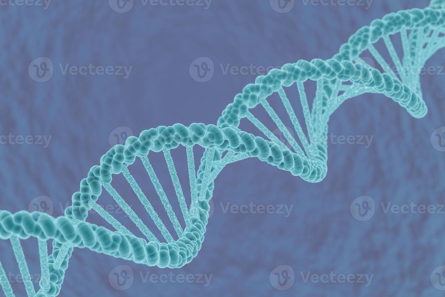 deoxiribonukleinsyra, dna-kromosomillustration, 3d-rendering foto