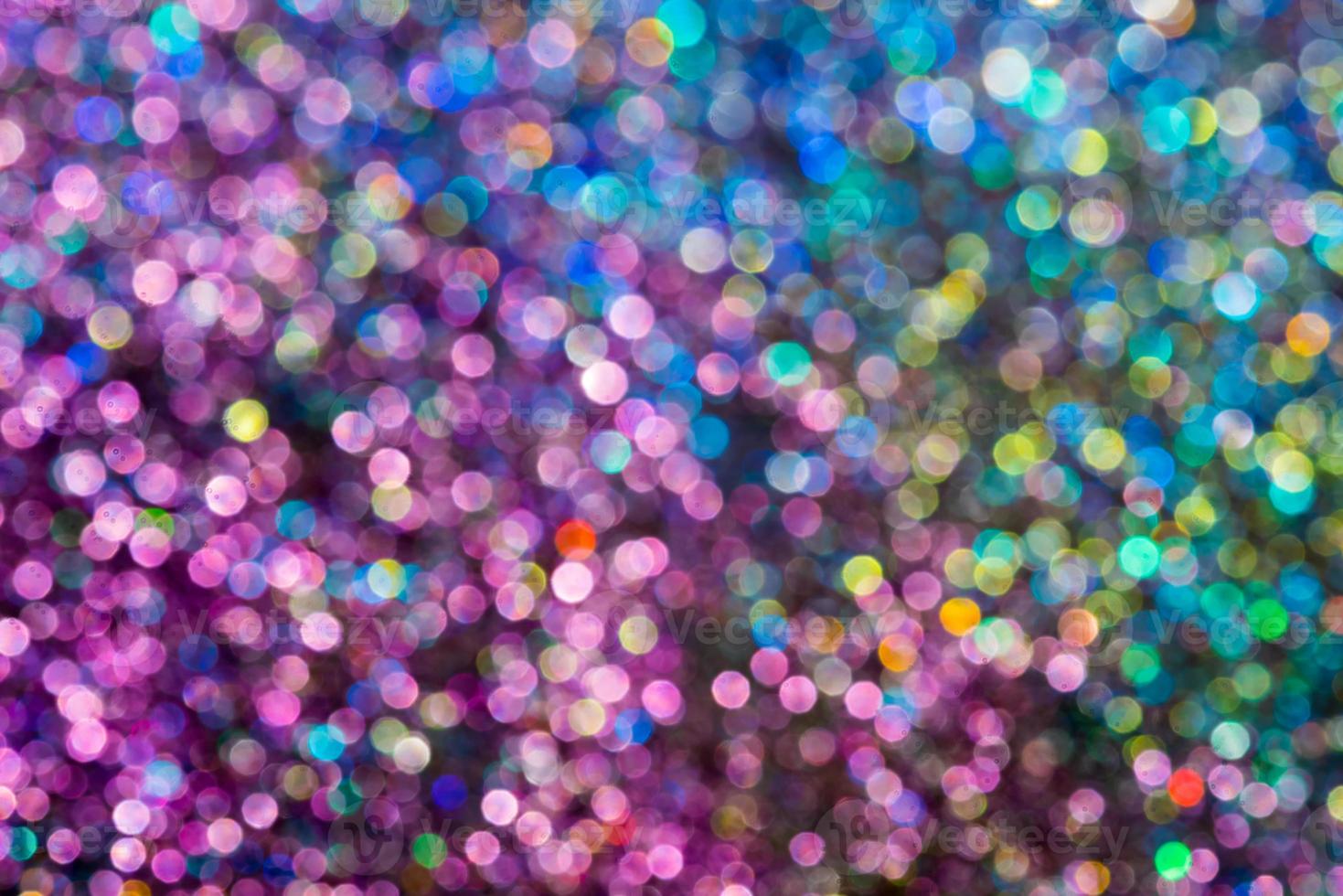 bokeh effekt glitter färgglad suddig abstrakt bakgrund för födelsedag, årsdag, bröllop, nyårsafton eller jul foto