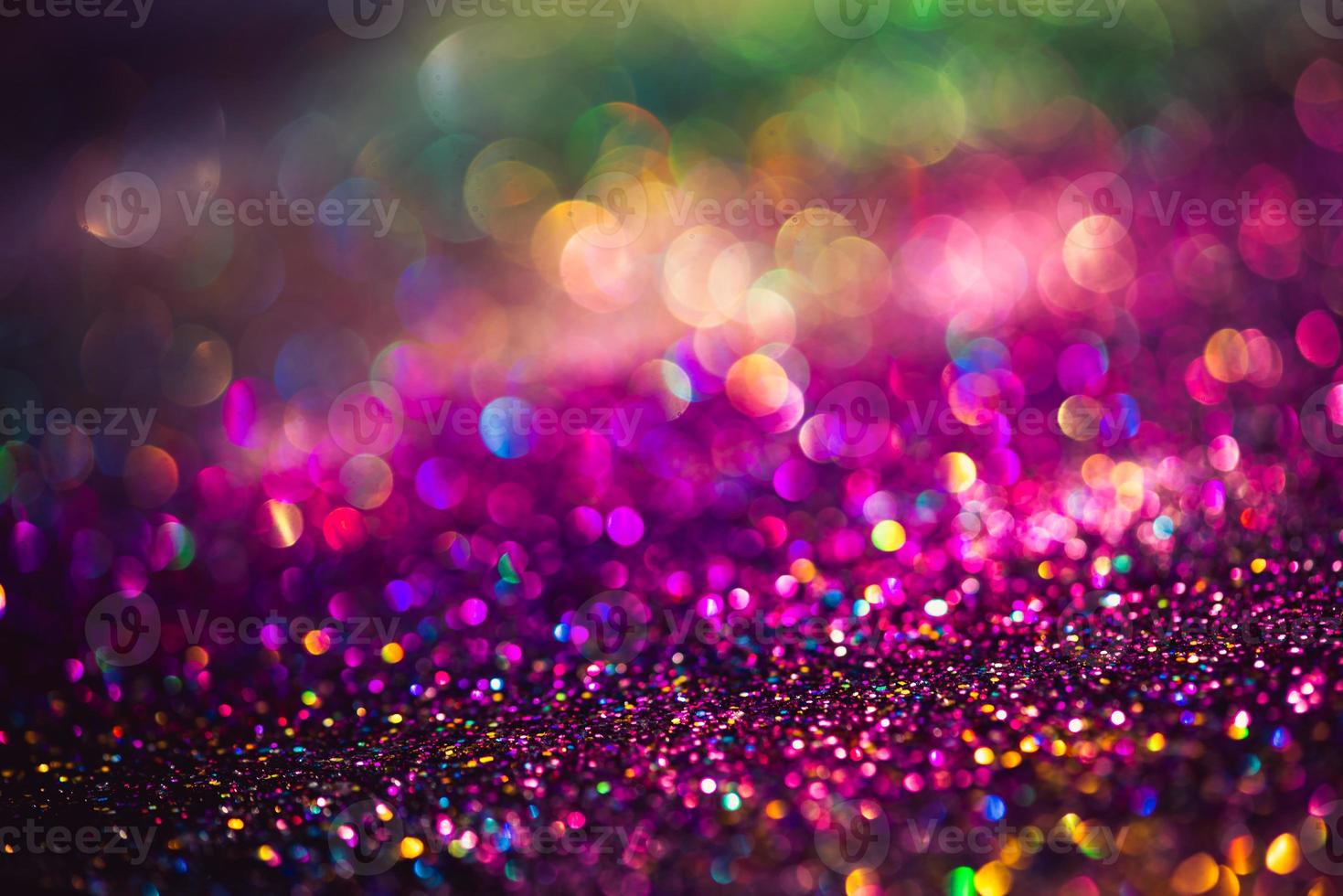 bokeh effekt glitter färgglad suddig abstrakt bakgrund för födelsedag, årsdag, bröllop, nyårsafton eller jul foto