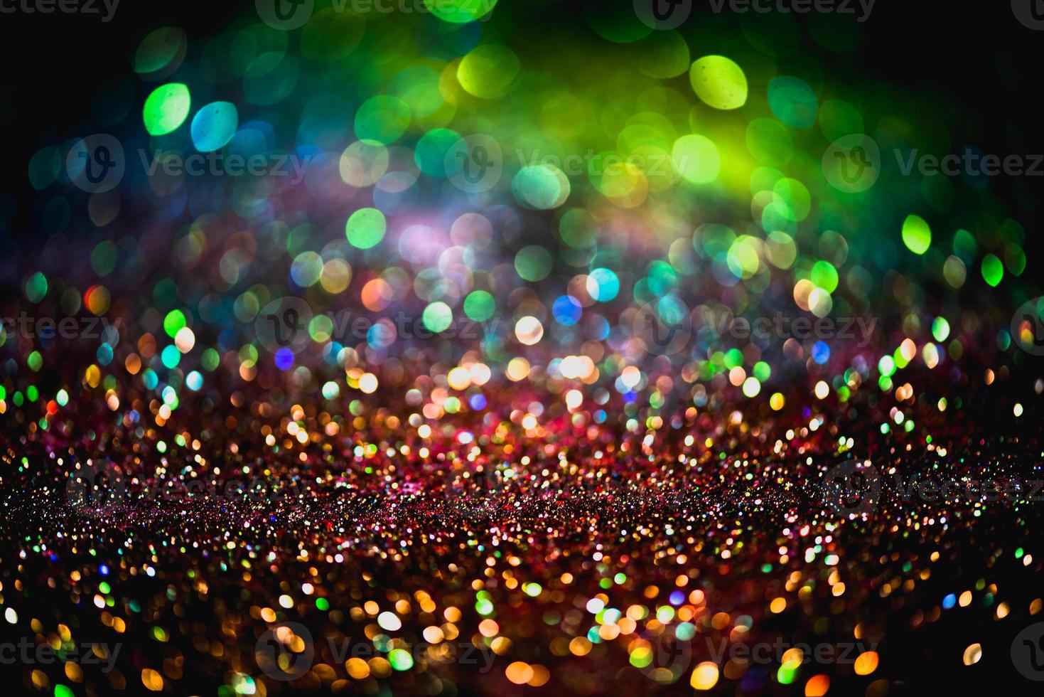 bokeh effekt glitter färgglad suddig abstrakt bakgrund för födelsedag, årsdag, bröllop, nyårsafton eller jul foto