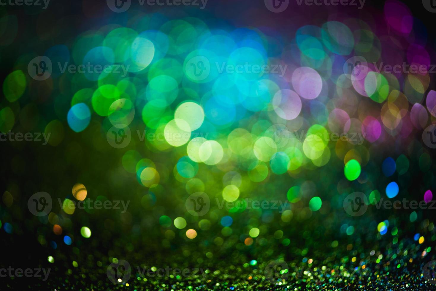 bokeh effekt glitter färgglad suddig abstrakt bakgrund för födelsedag, årsdag, bröllop, nyårsafton eller jul foto