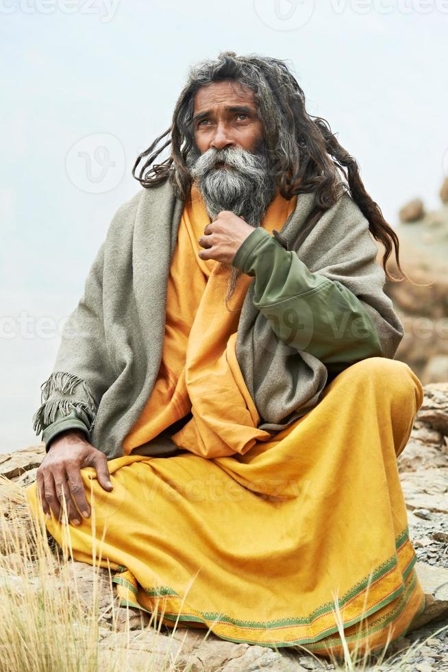 indisk munk sadhu foto