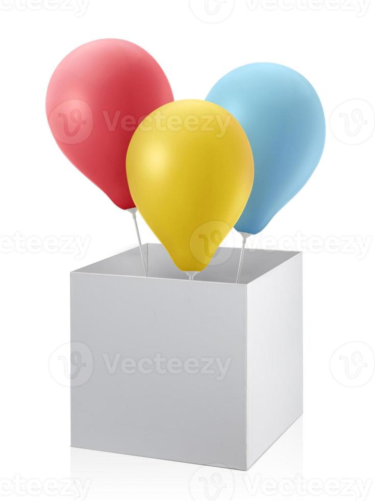 ballong som flyger ur magisk liten låda foto
