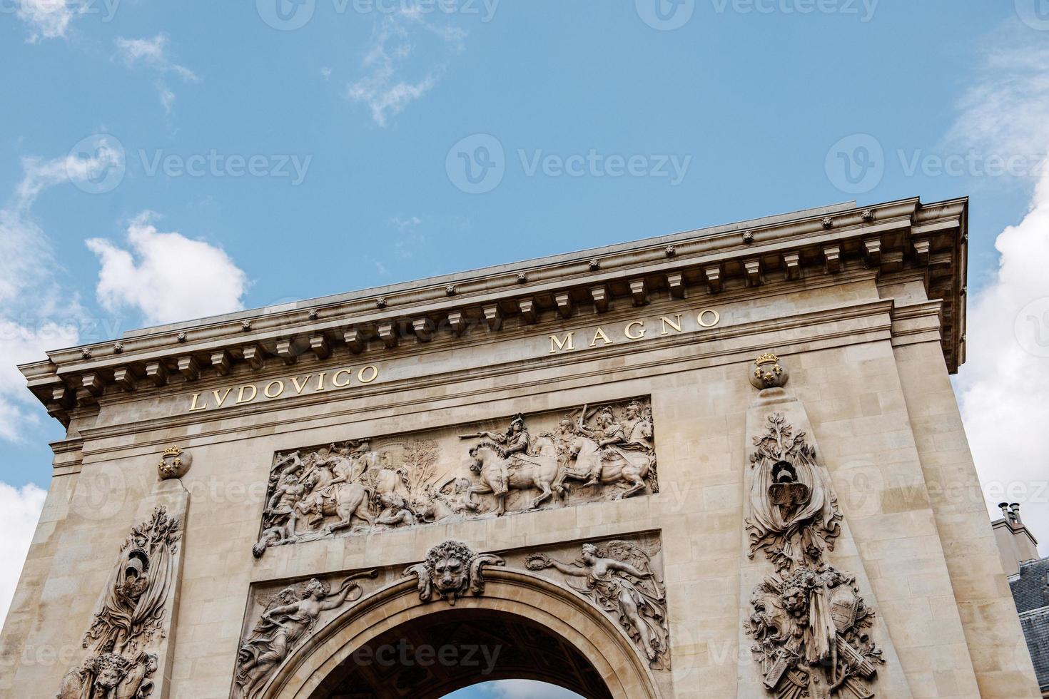 porte saint-denis, paris, Frankrike triumfbåge foto