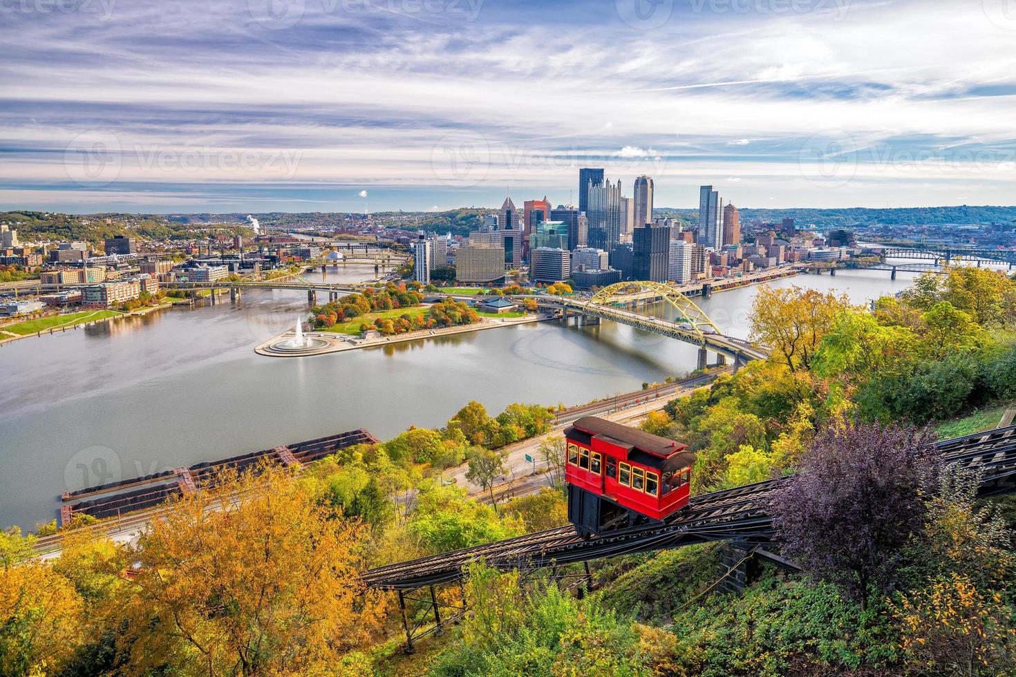 utsikt över centrala pittsburgh foto