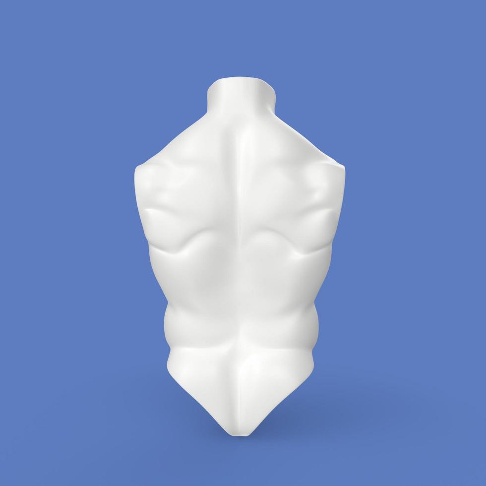 3D-rendering av mänsklig torso foto