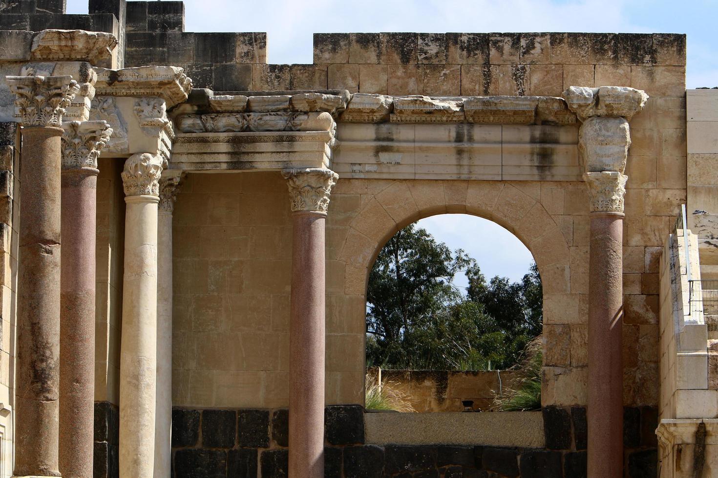 beit shean. ruinerna av en gammal romersk stad i Israel. foto