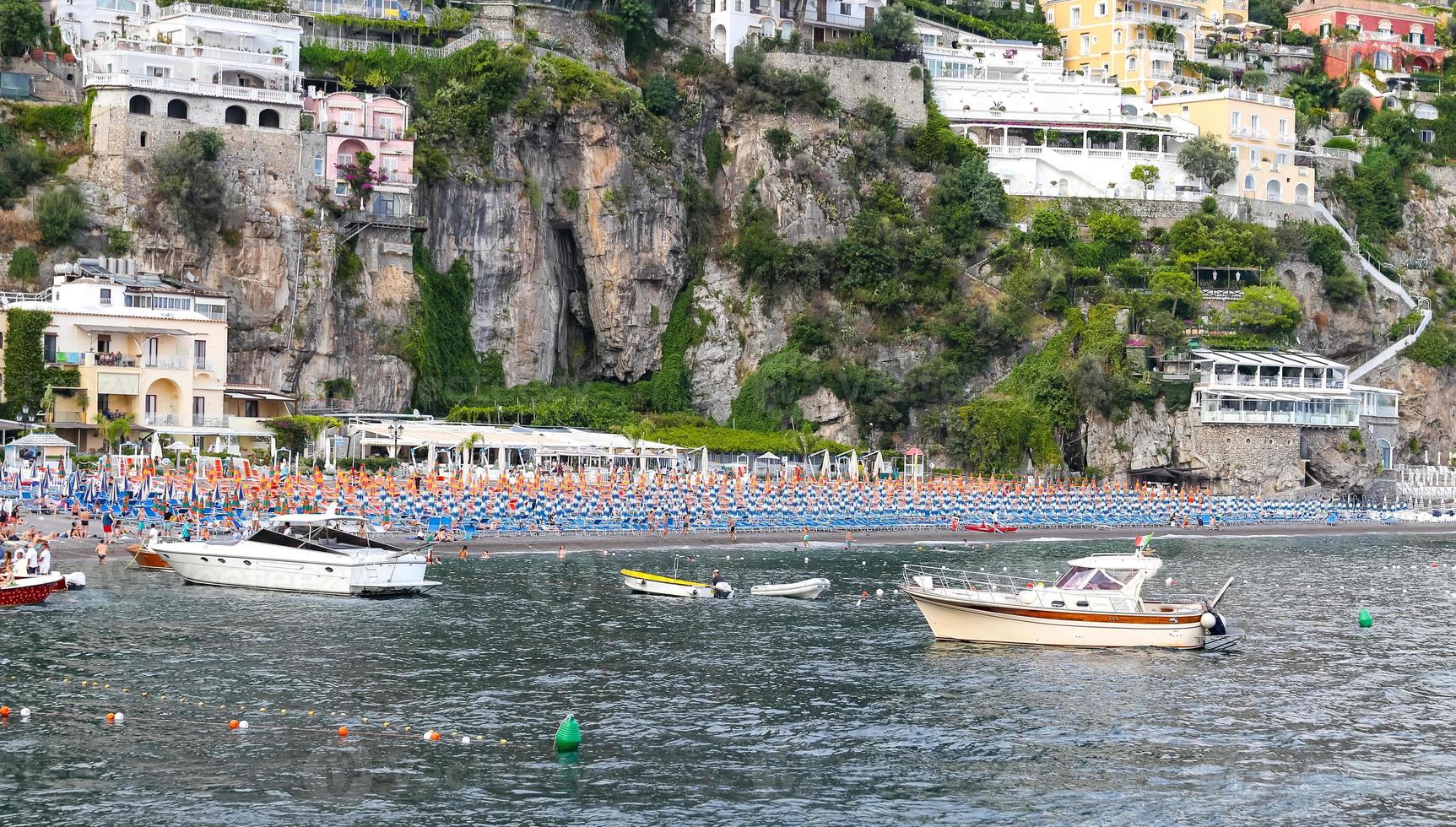 positano strand i amalfikusten, Neapel, Italien foto