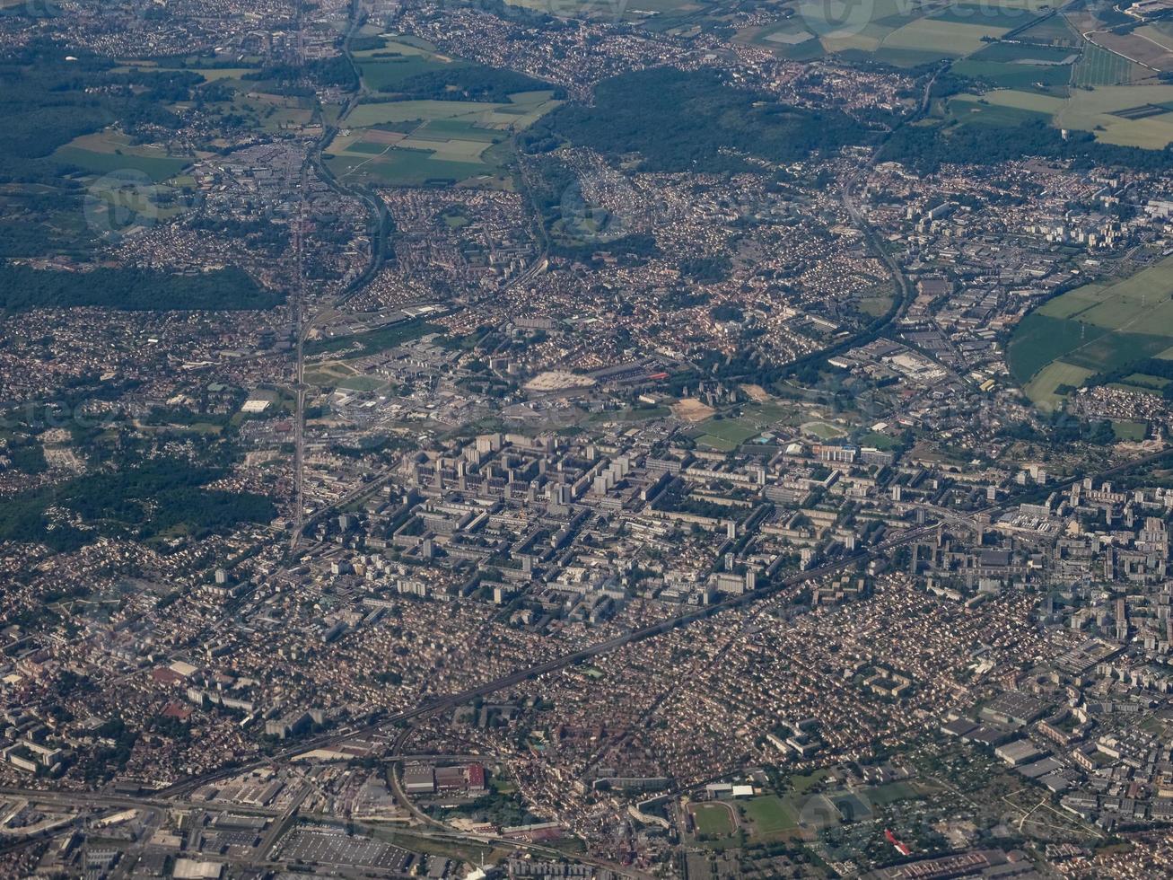 Flygfoto över Paris foto