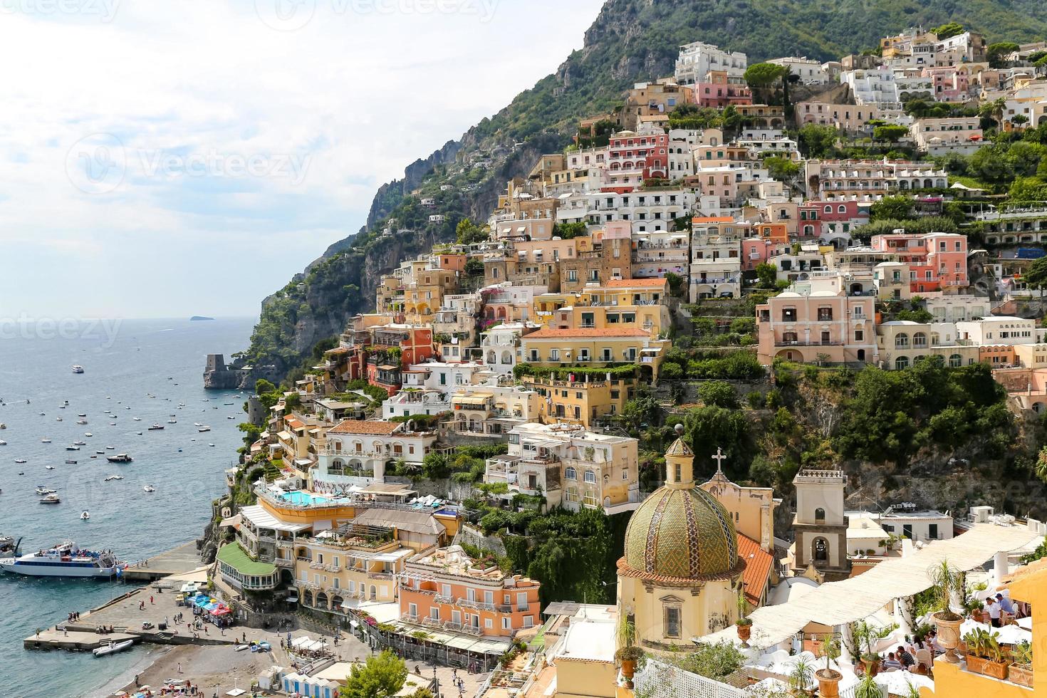 allmän utsikt över positano stad i Neapel, Italien foto