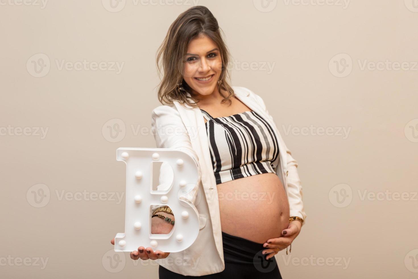 kvinna graviditet porträtt foto