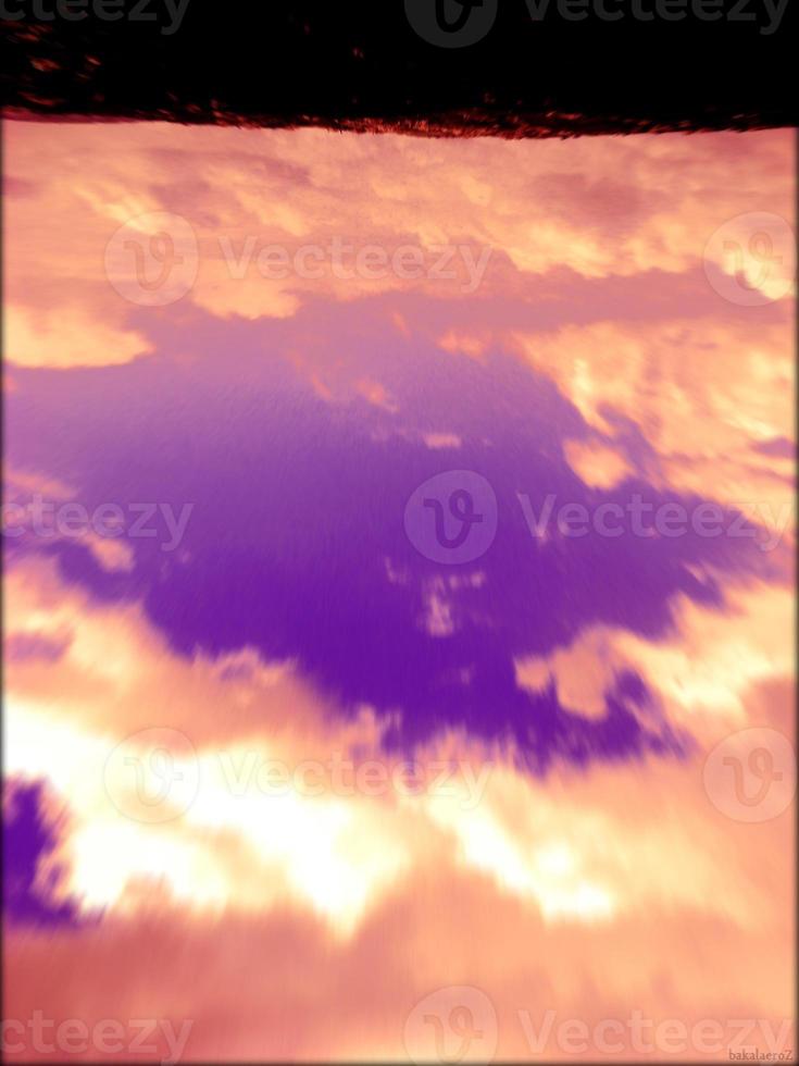 färgglada himmel linjer med moln trippy bakgrund dagdrömmer foto