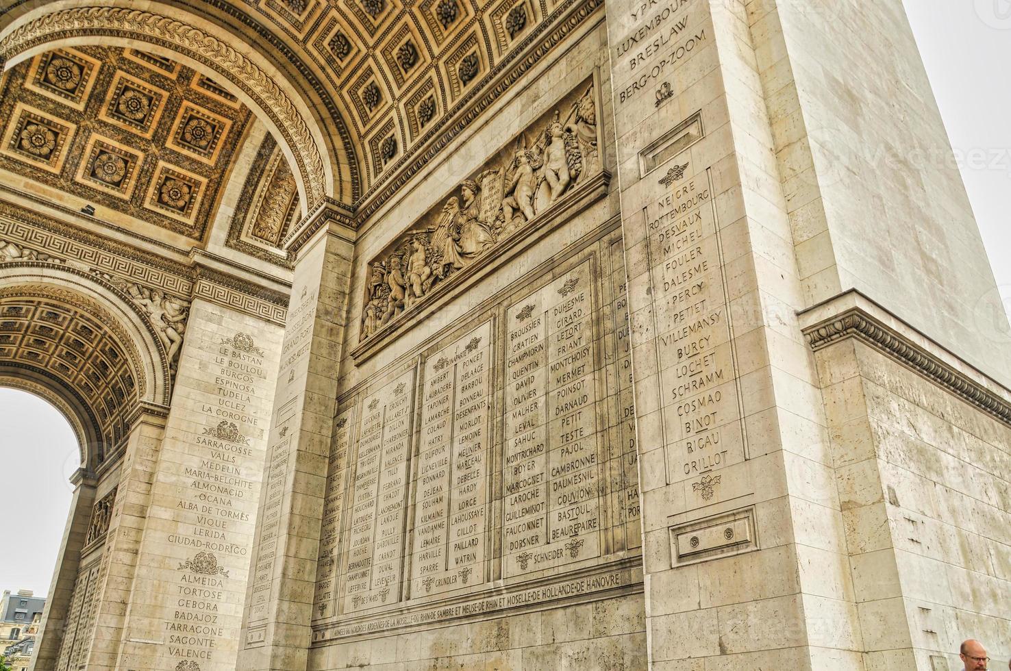 triumfbågen etoile i paris foto