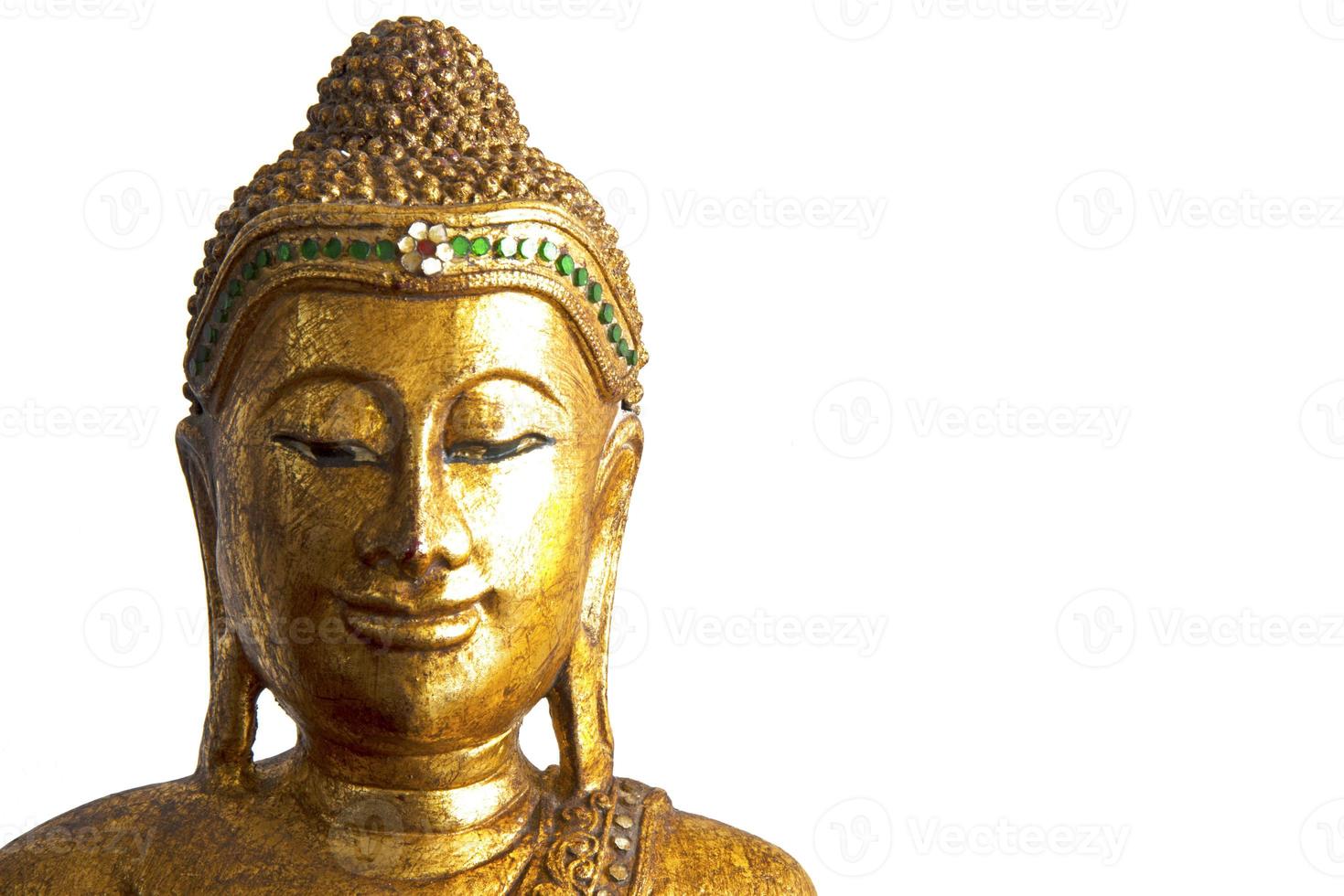 skulptur av buddha huvud foto
