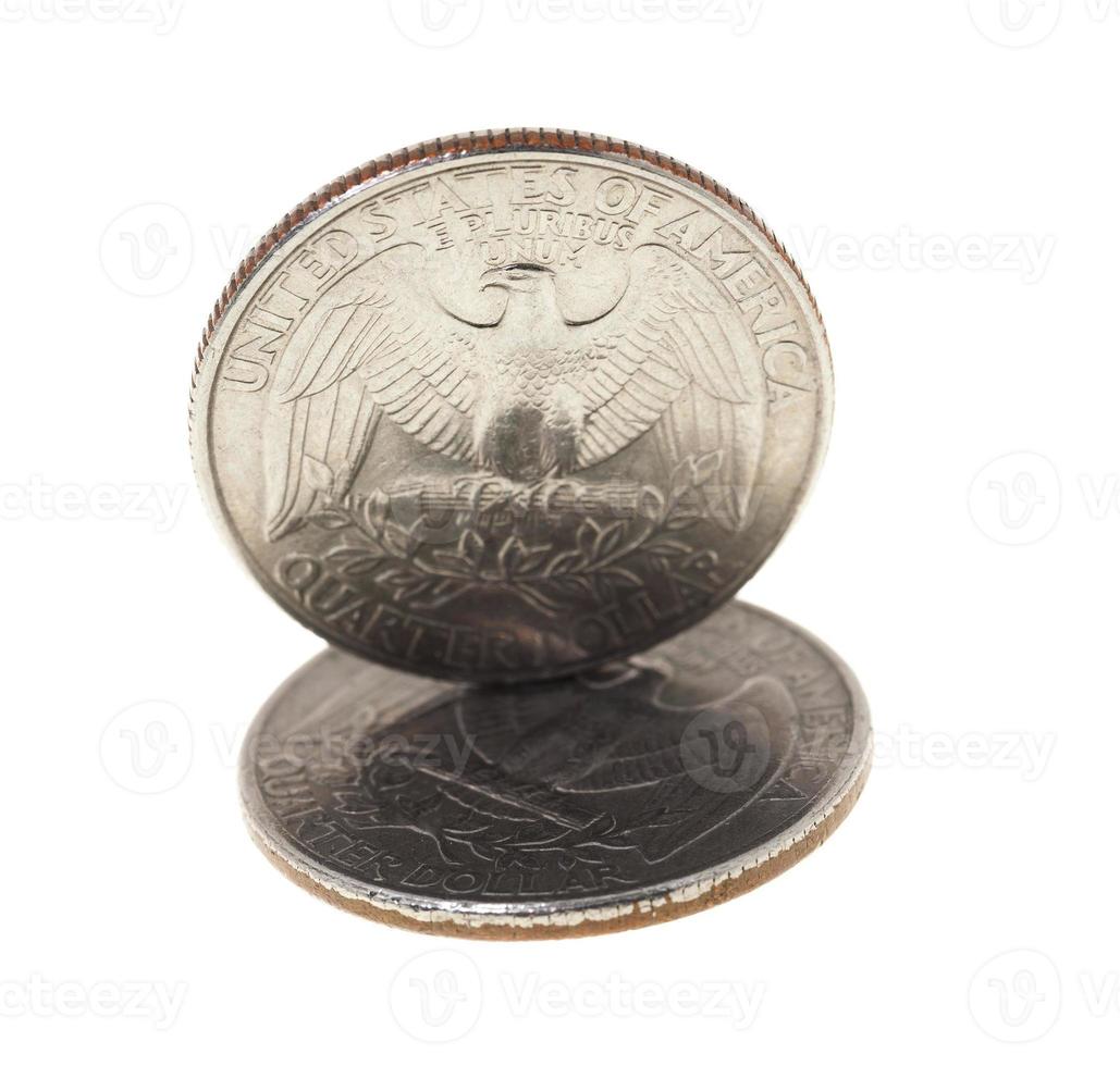 mynt i en fjärdedel av den amerikanska dollarn foto