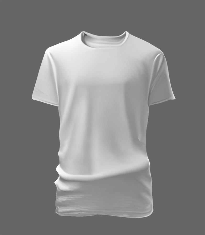 vit färg slim fit kortärmad t-shirt mockup foto
