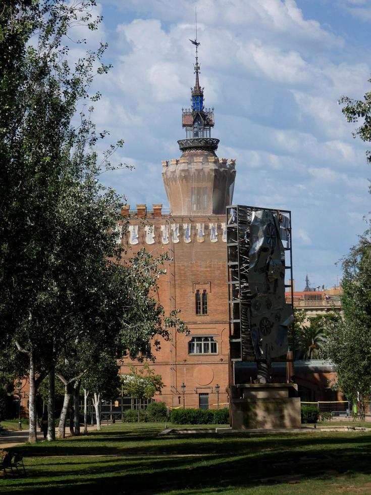 park eller trädgårdar av citadellet i staden Barcelona foto