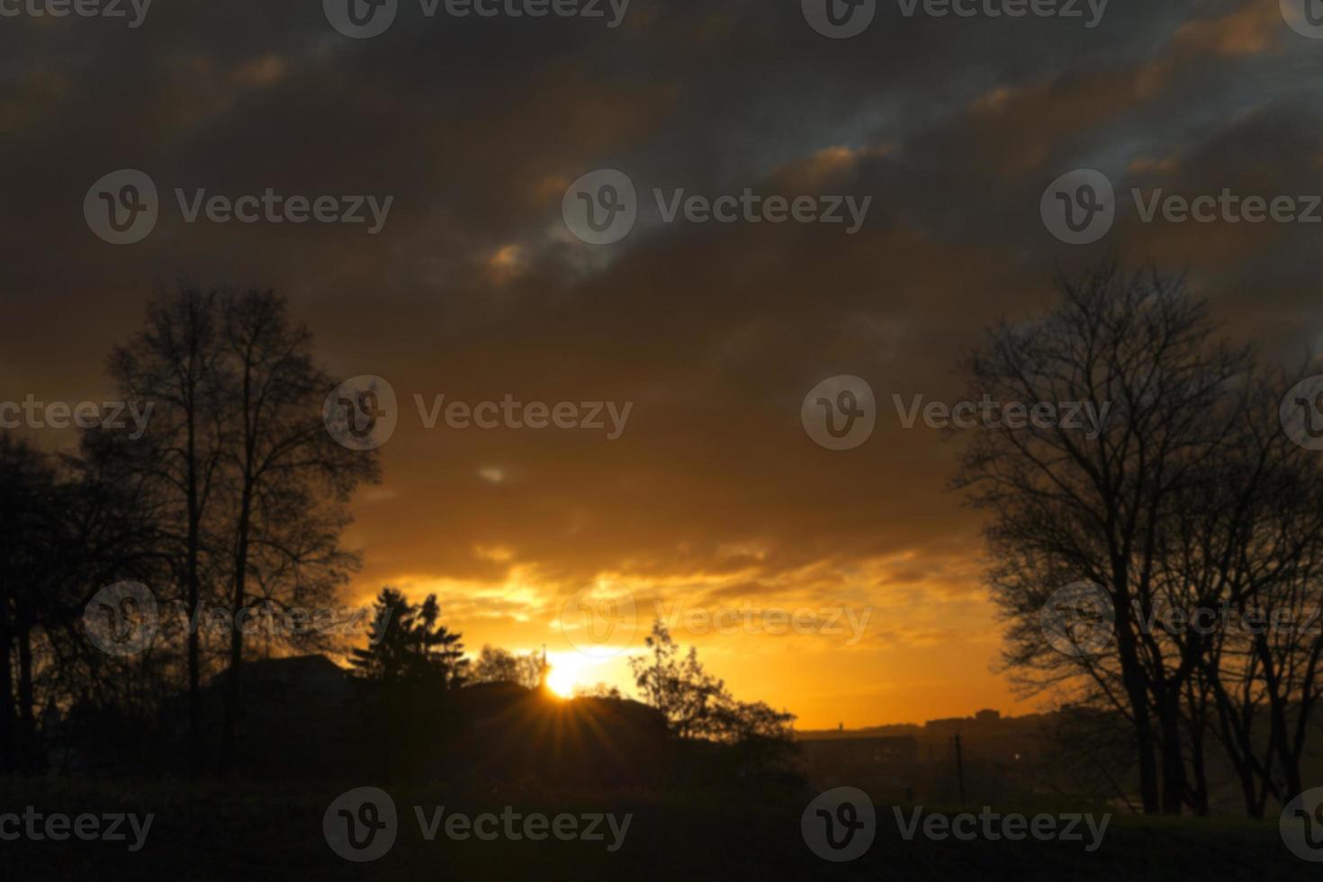 parkera vid solnedgången foto